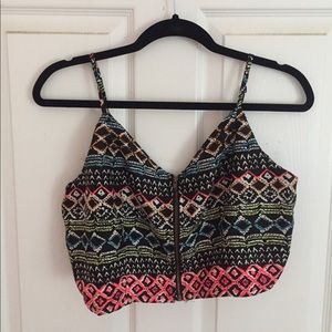 Charolette Russe printed crop top